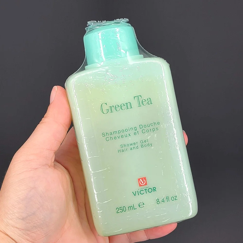 Victor Green Tea Shampoo Bath Hair & Body Shower Gel & Relaxing Massage Cream